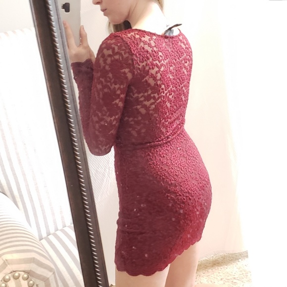 Burgundy Lace Dress! - Picture 2 of 5